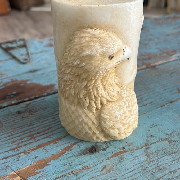 Animal Spirits Eagle 3D Handcrafted Pillar Candle Unburned VTG Lava Candle - Picture 2 of 7